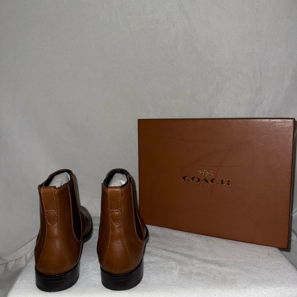 Coach Brown Leather Chelsea Boots - Picture 4 of 14